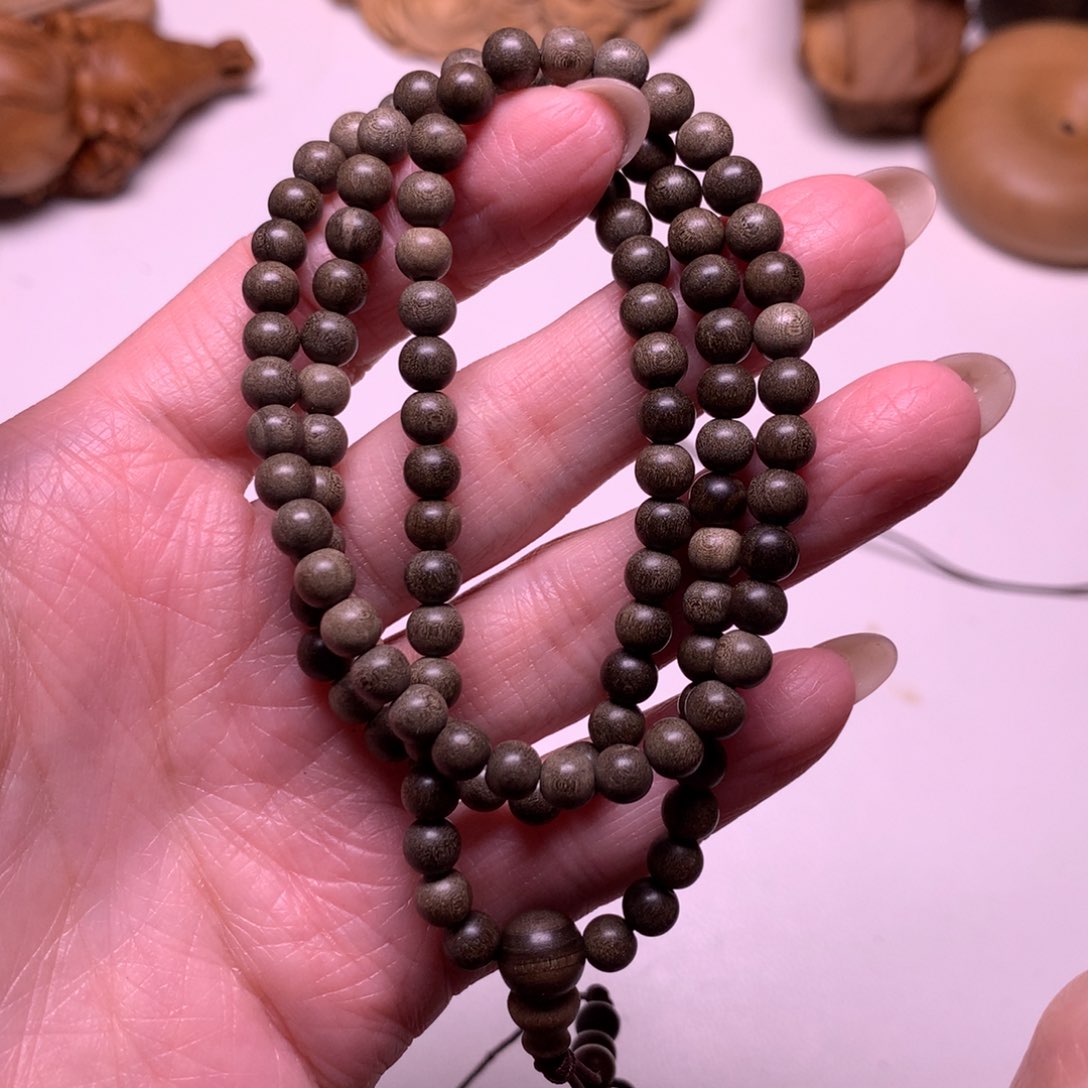 檀香木手串/手链今*0.5/108阴沉多圈手串