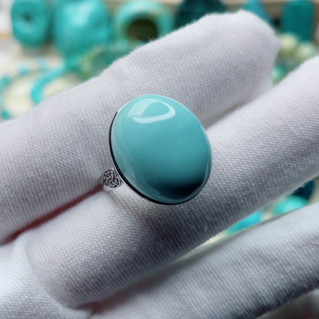 绿松石银S925镶嵌珠宝奇石