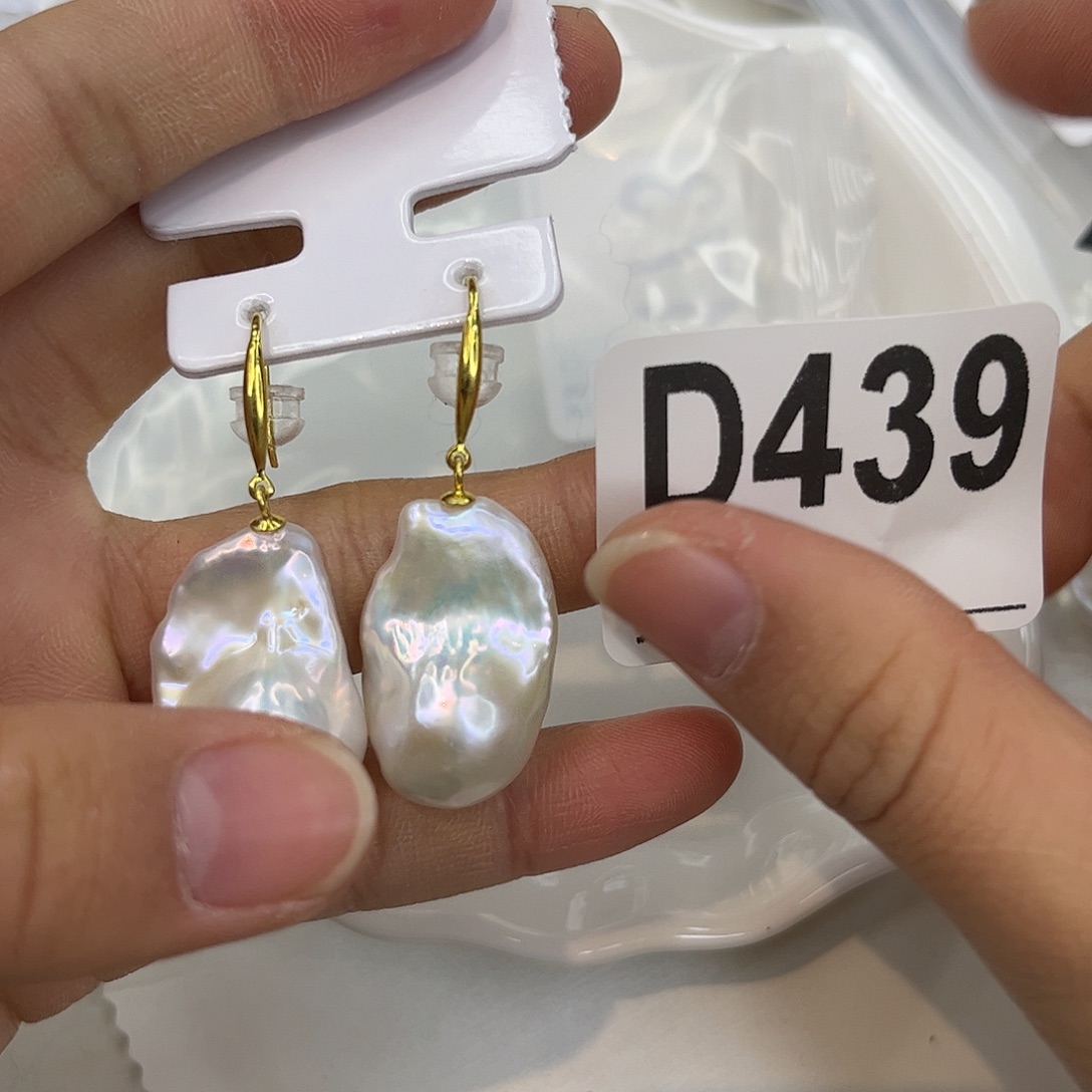 耳饰淡水珍珠银S925镶嵌