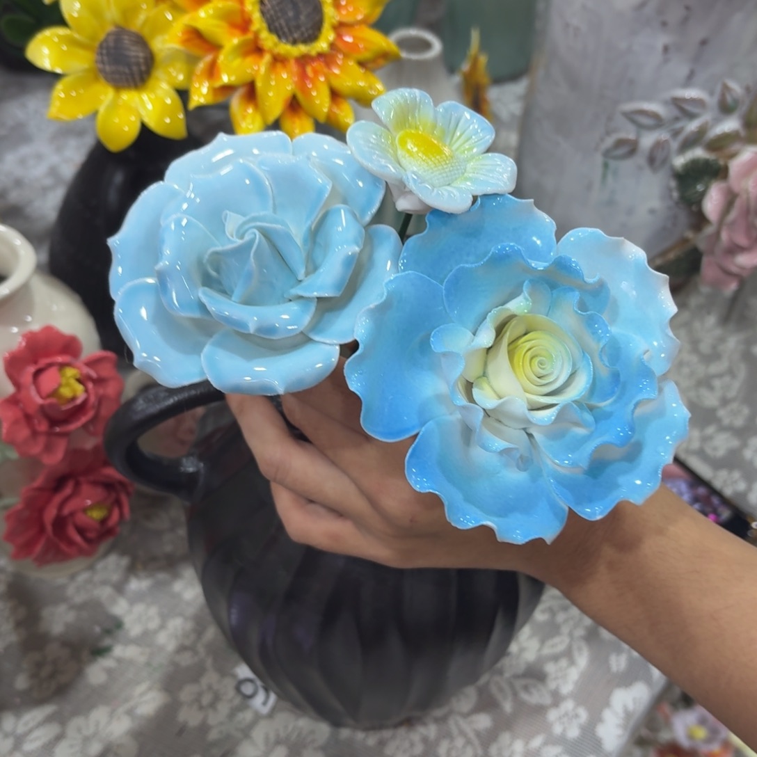 陶瓷花，20发货，退款拉黑