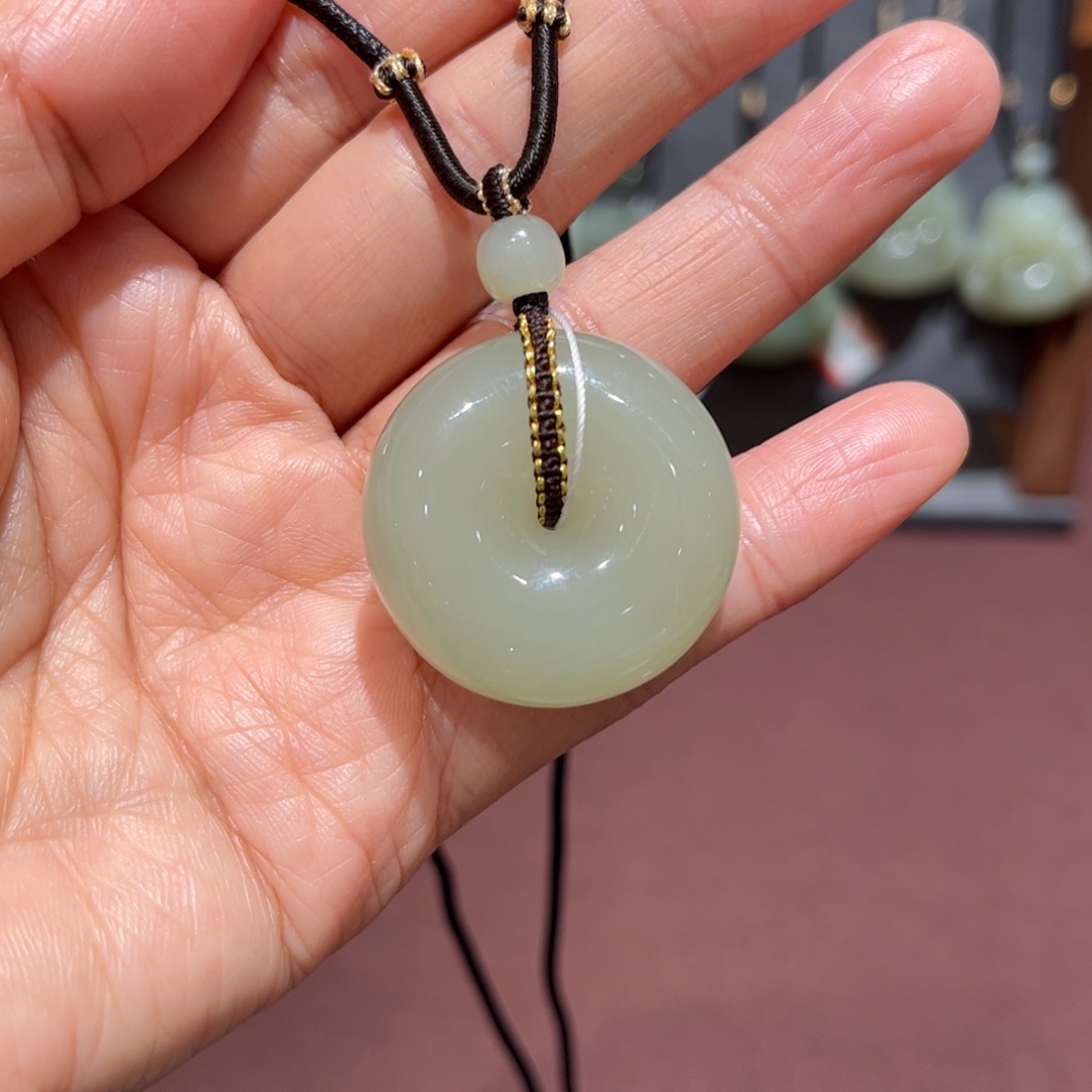 和田玉未镶嵌颈饰和田玉平安扣30