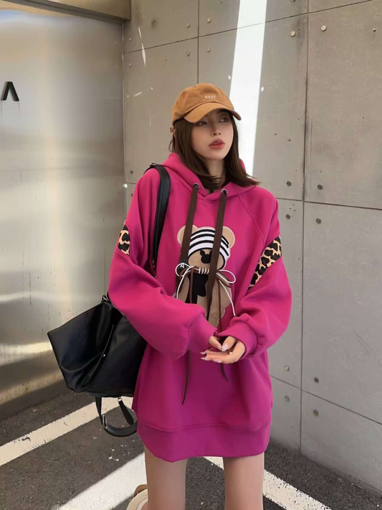 卫衣加长加绒帽衫冬款