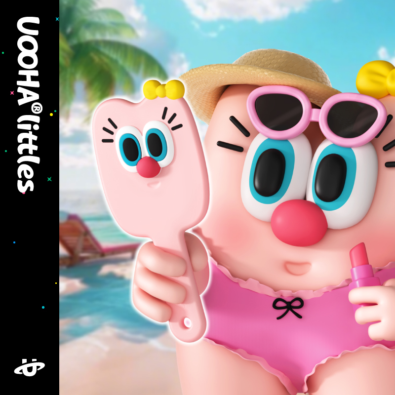 uooha大萌眼海伦化妆镜粉色