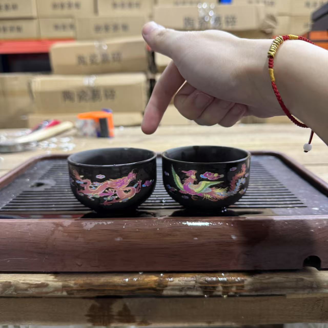 【闪购商品】龙凤呈祥变色紫砂主人杯[不带礼盒]