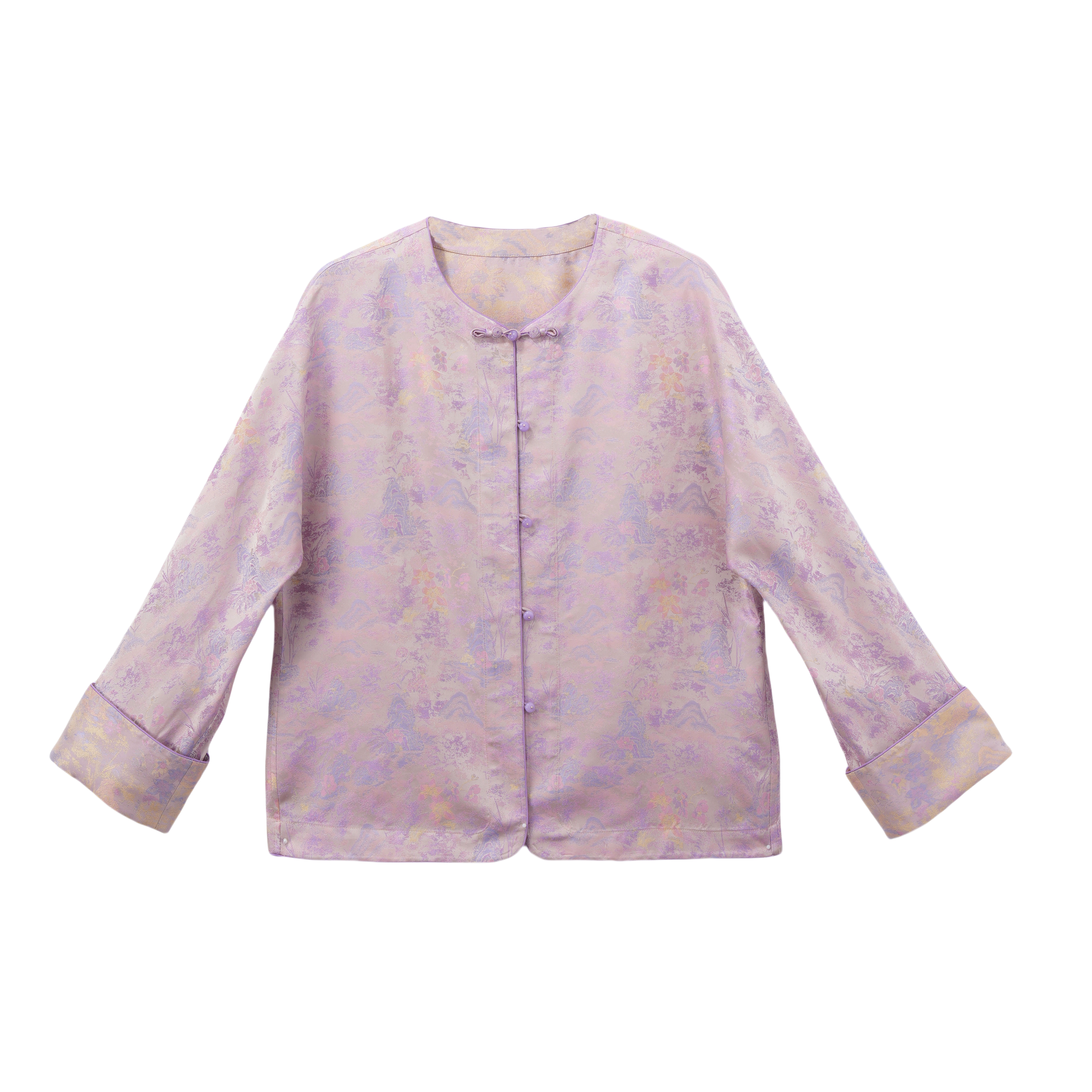 茗荷 -YZ833032新中式宋锦桑蚕丝中国风复古时尚国风气质外套女装