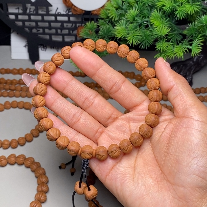 桃核手串玉龙脊手持