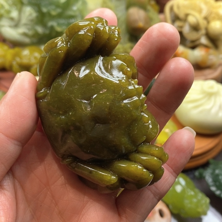 蛇纹石玉未镶嵌手把