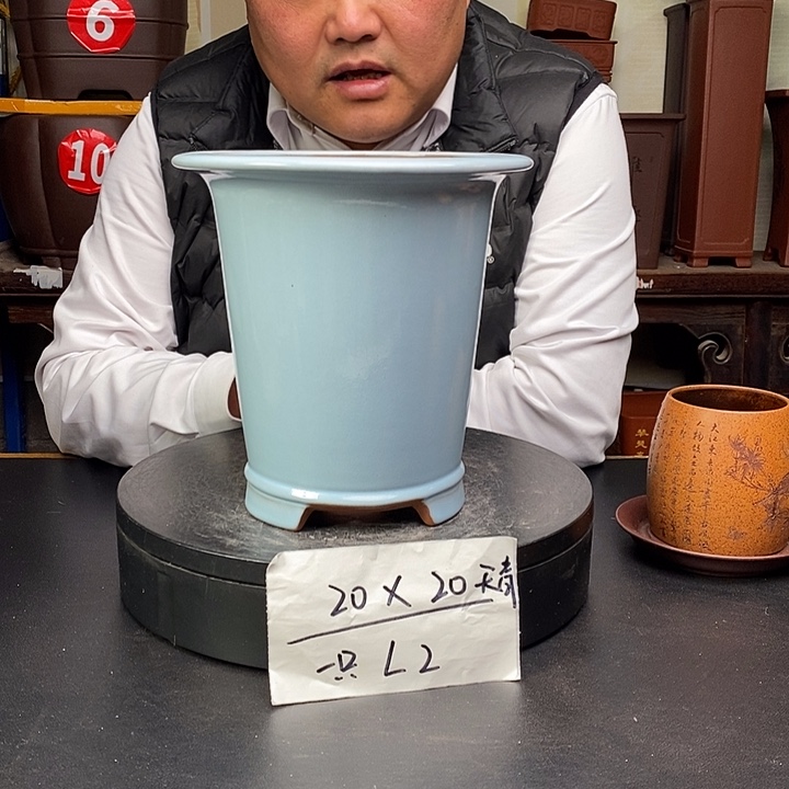 紫砂花盆货号一只L2