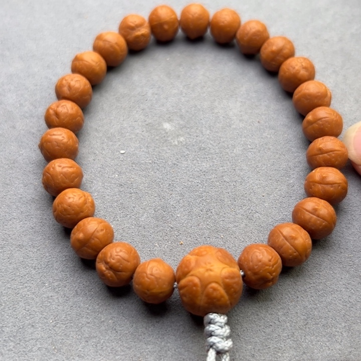 时***轴猴头核桃手串猴头全品雕刻凤眼尺寸11