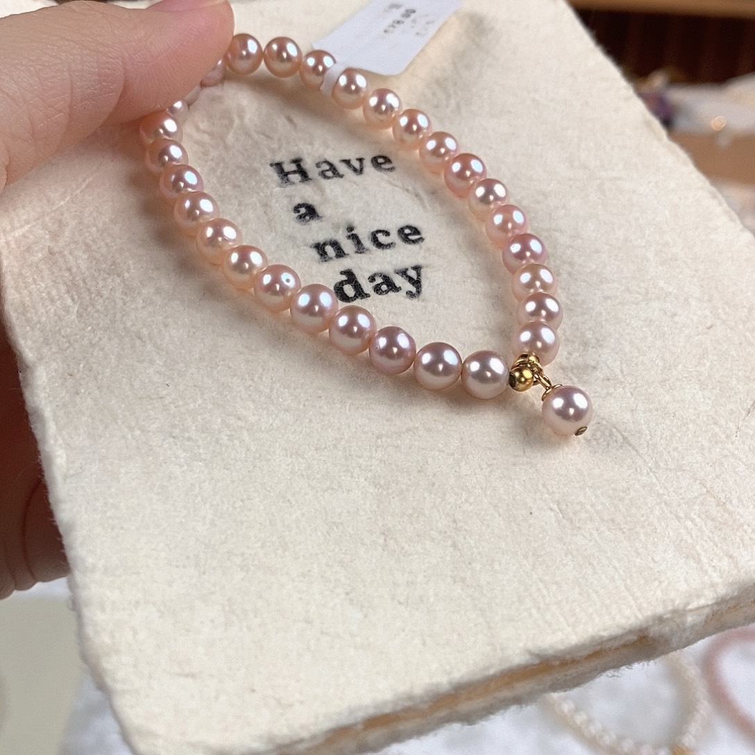 淡水珍珠银S925镶嵌手绳