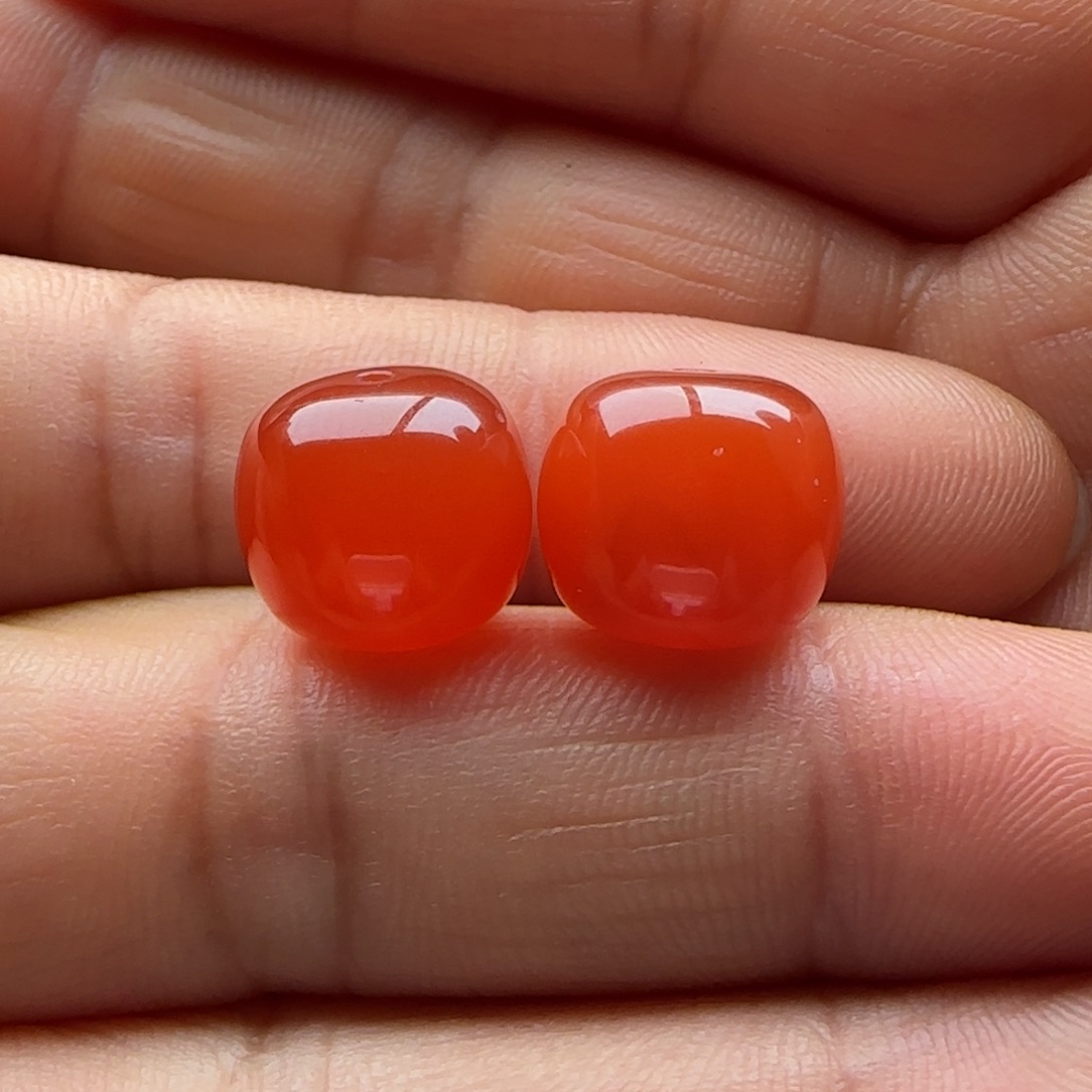 南红玛瑙老型12.2-10.8马牙、皮裂未镶嵌