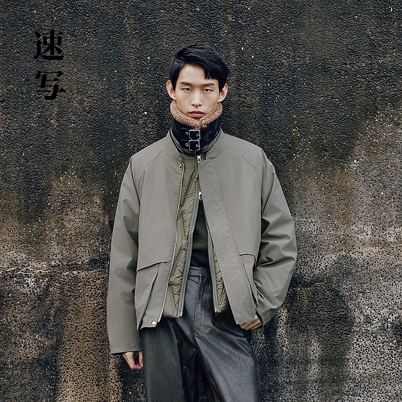 【商场同款】速写男装2025冬新品短款翻领羽绒服H型宽松9P0C22930