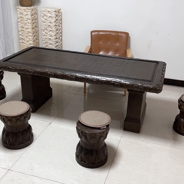 石头黑**火不带龙头青石石茶台