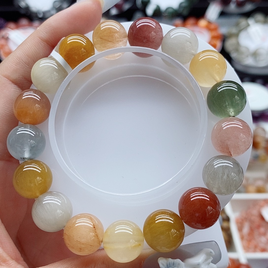 未镶嵌手链水晶兔毛