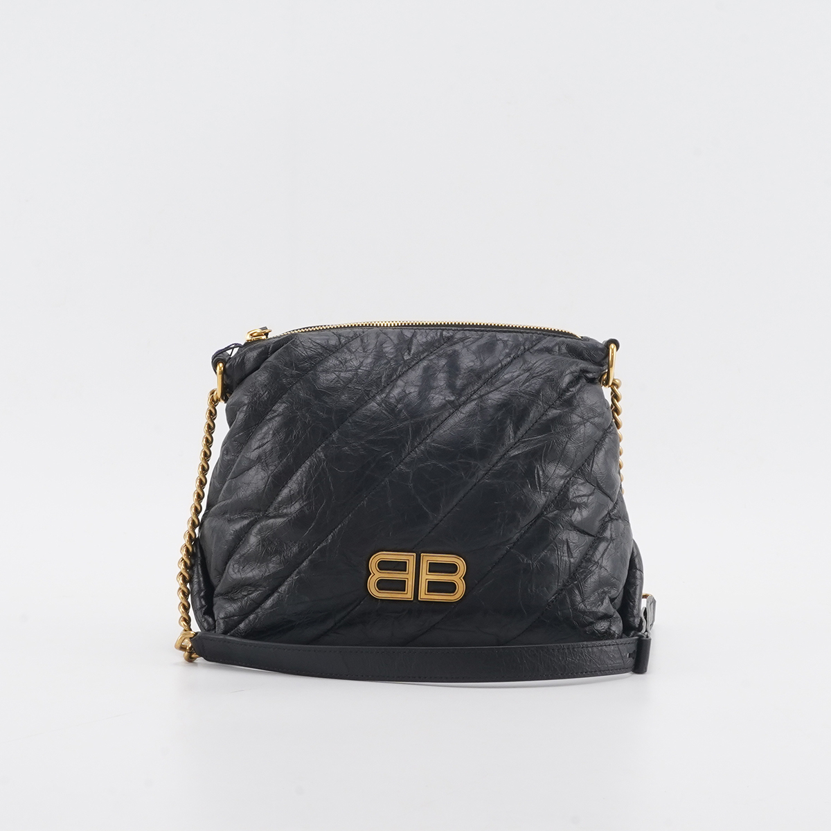 99新 Balenciaga/巴黎世家 【总仓】crush hobo 黑金小号 链条包