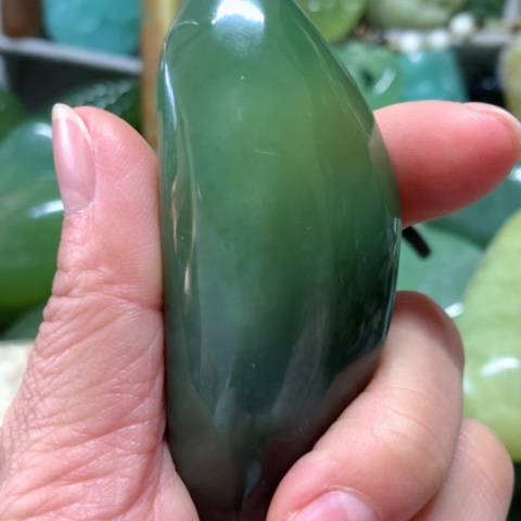 蛇纹石玉手把件未镶嵌