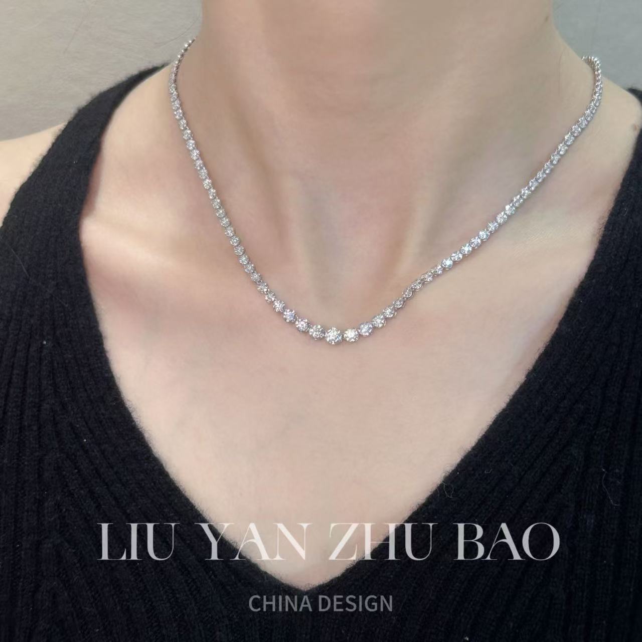 【六言精选3号】0380【3.5克拉】钻石万能百搭项链