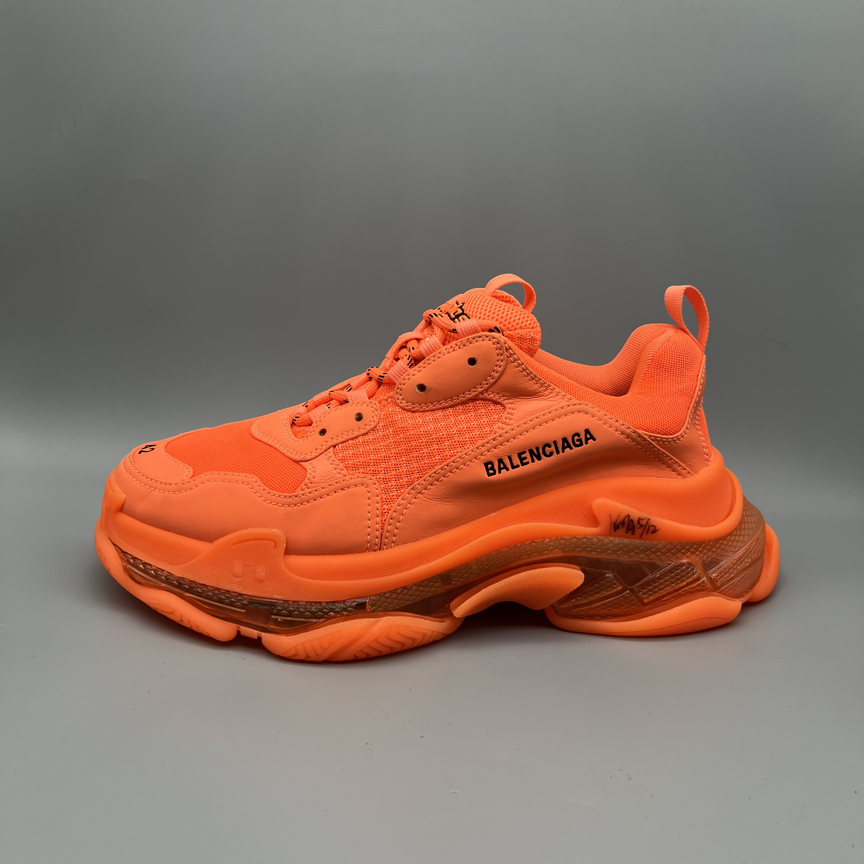 balenclaga/巴黎世家 ba102 橙色运动鞋 老爹鞋 时尚潮流