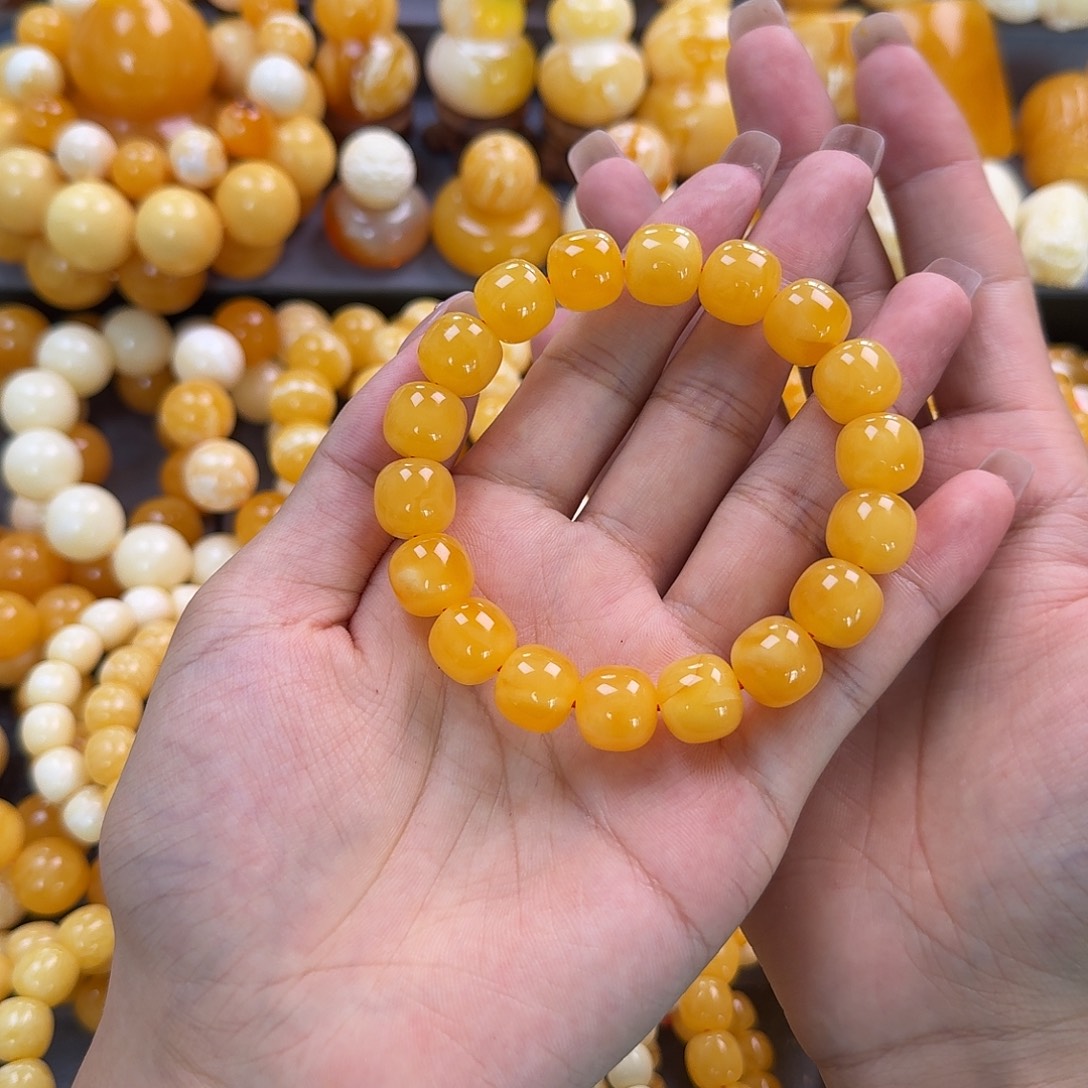 蜜蜡未镶嵌珠宝奇石同料13mm