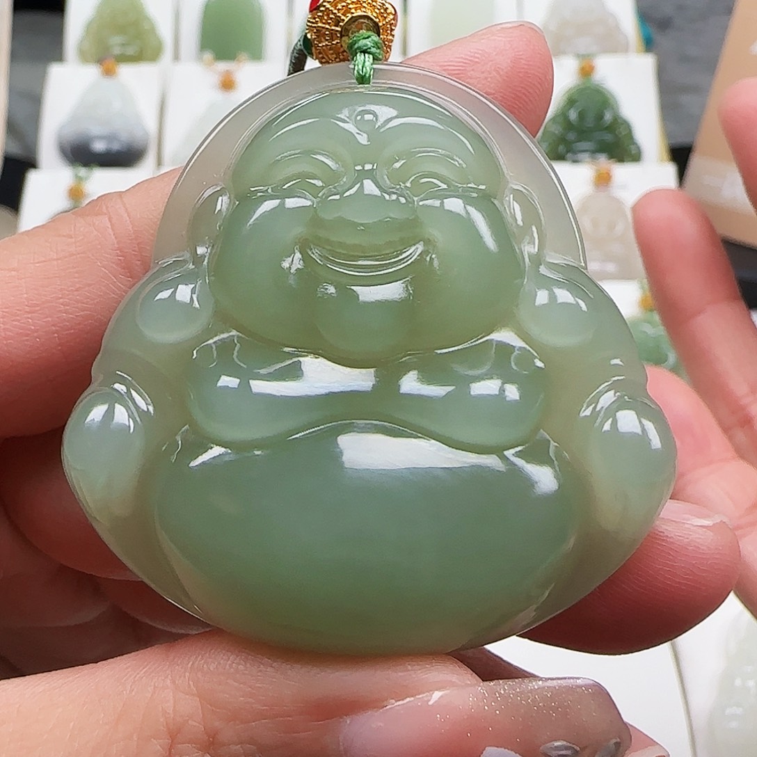 和田玉足金镶嵌颈饰50