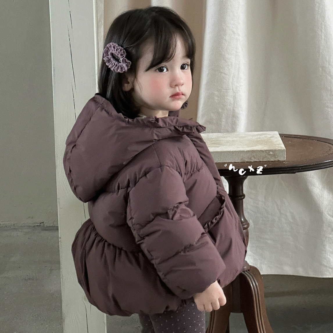 奶茶小猪童装羽羽外套2025秋冬新款咖色纯色加厚外套（现货）