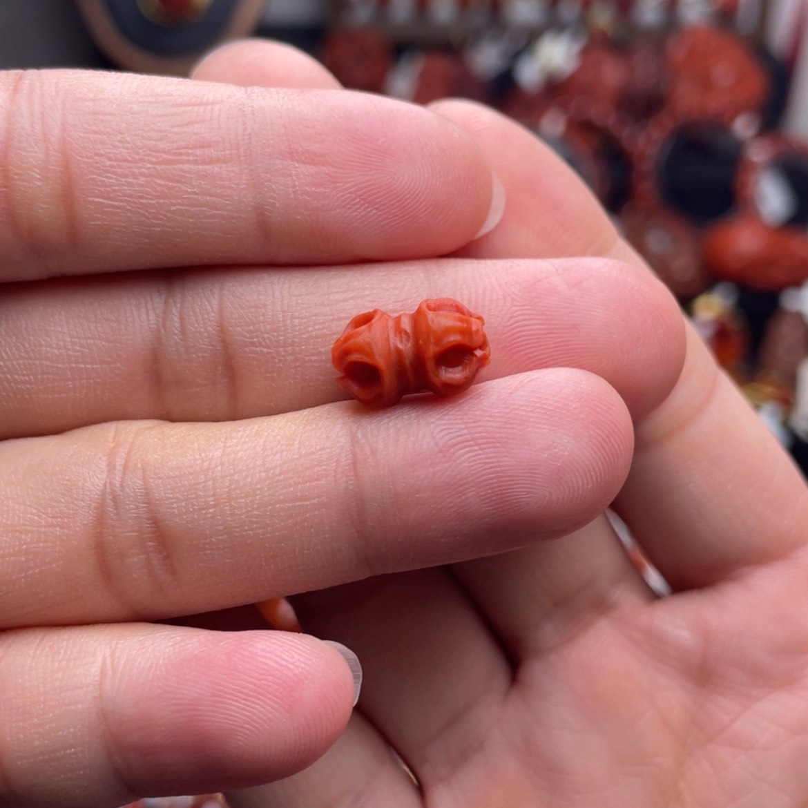 【闪购商品】未镶嵌立体牡丹花南红玛瑙