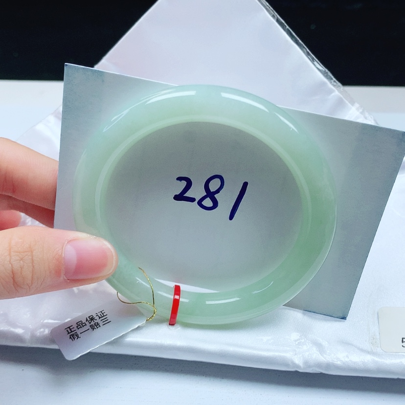 【闪购商品】翡翠未镶嵌手镯（圆镯）天然缅甸a货手镯53+