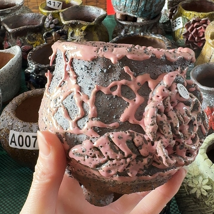 8×10粗陶手工制作多肉花盆