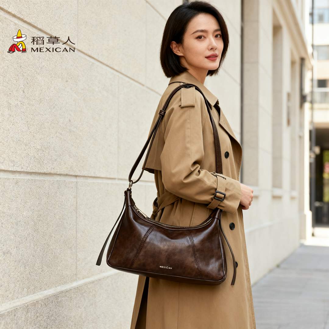 稻草人单肩包25新商场同款百搭质感通勤hobo托特包高级感休闲
