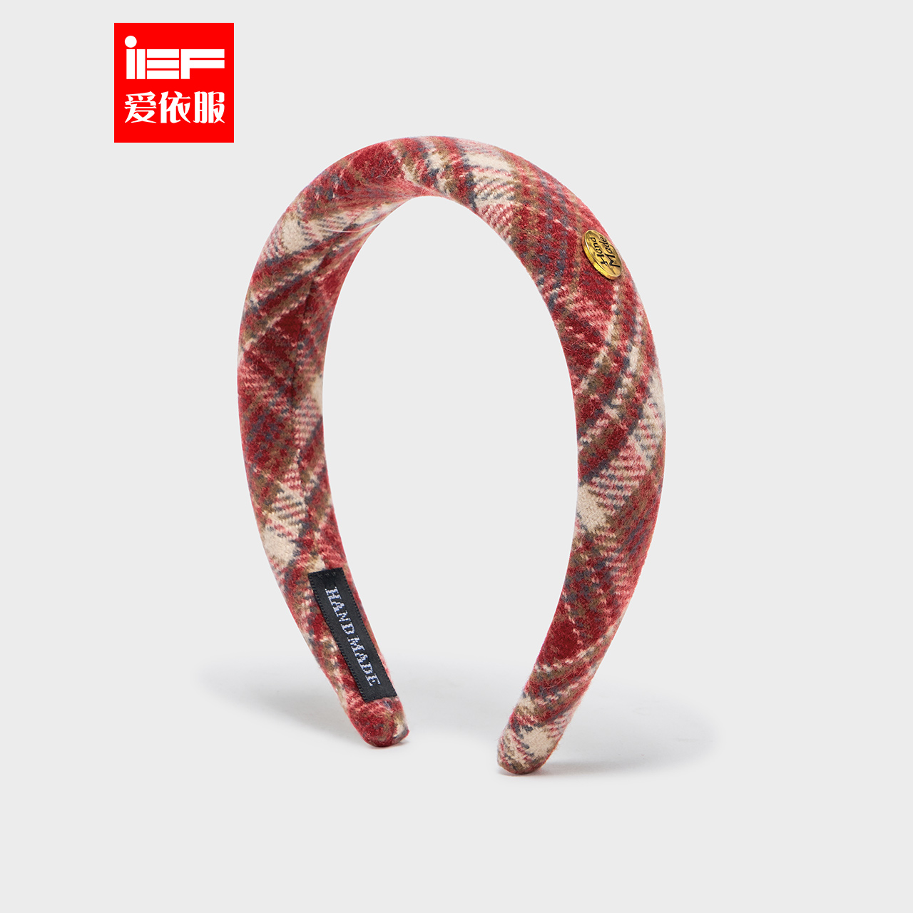 IEF/爱依服2025新款英伦风格子日韩优雅气质高颅顶宽边发饰发箍