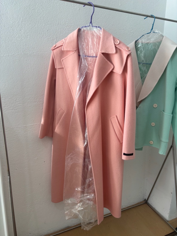 双面手缝羊毛大衣