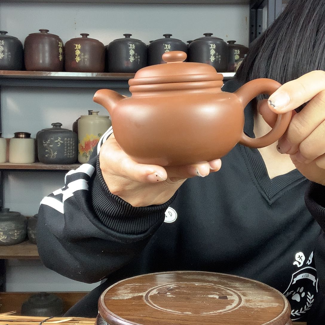 罐建水紫陶手工素壶