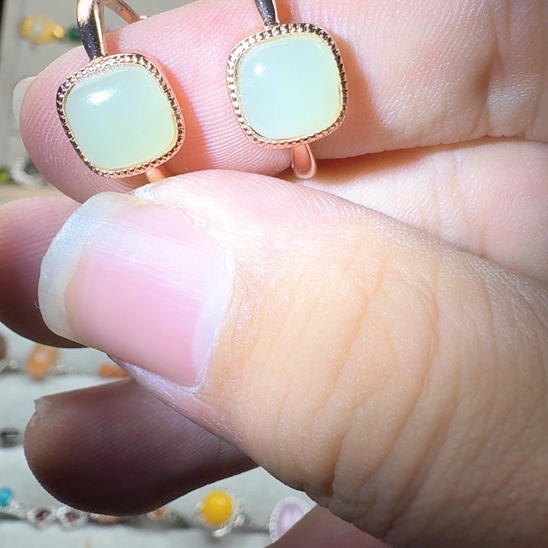 芙蓉石戒指银S925镶嵌