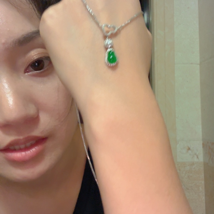 翡翠银S925镶嵌吊坠(不含链)吊坠