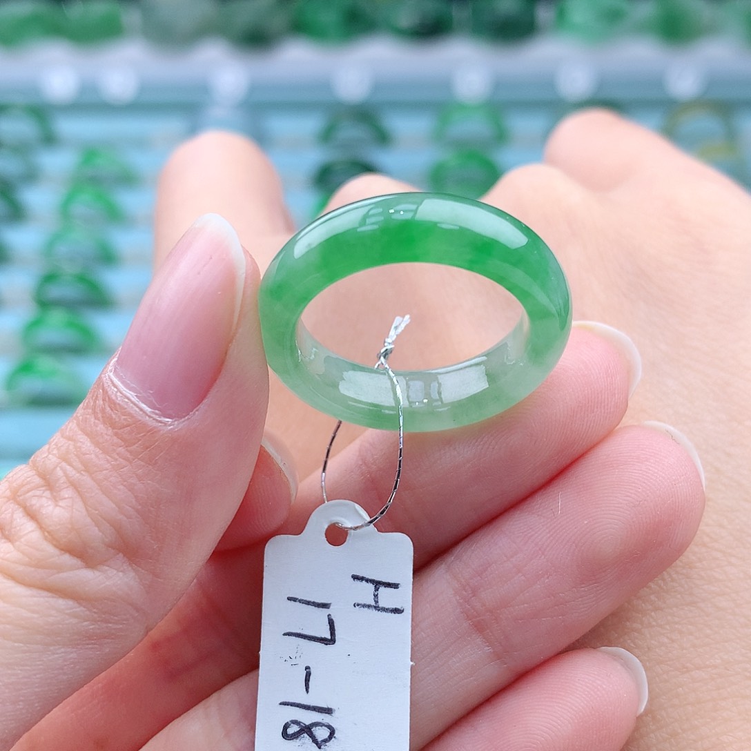 翡翠戒指未镶嵌缅甸翡翠A货