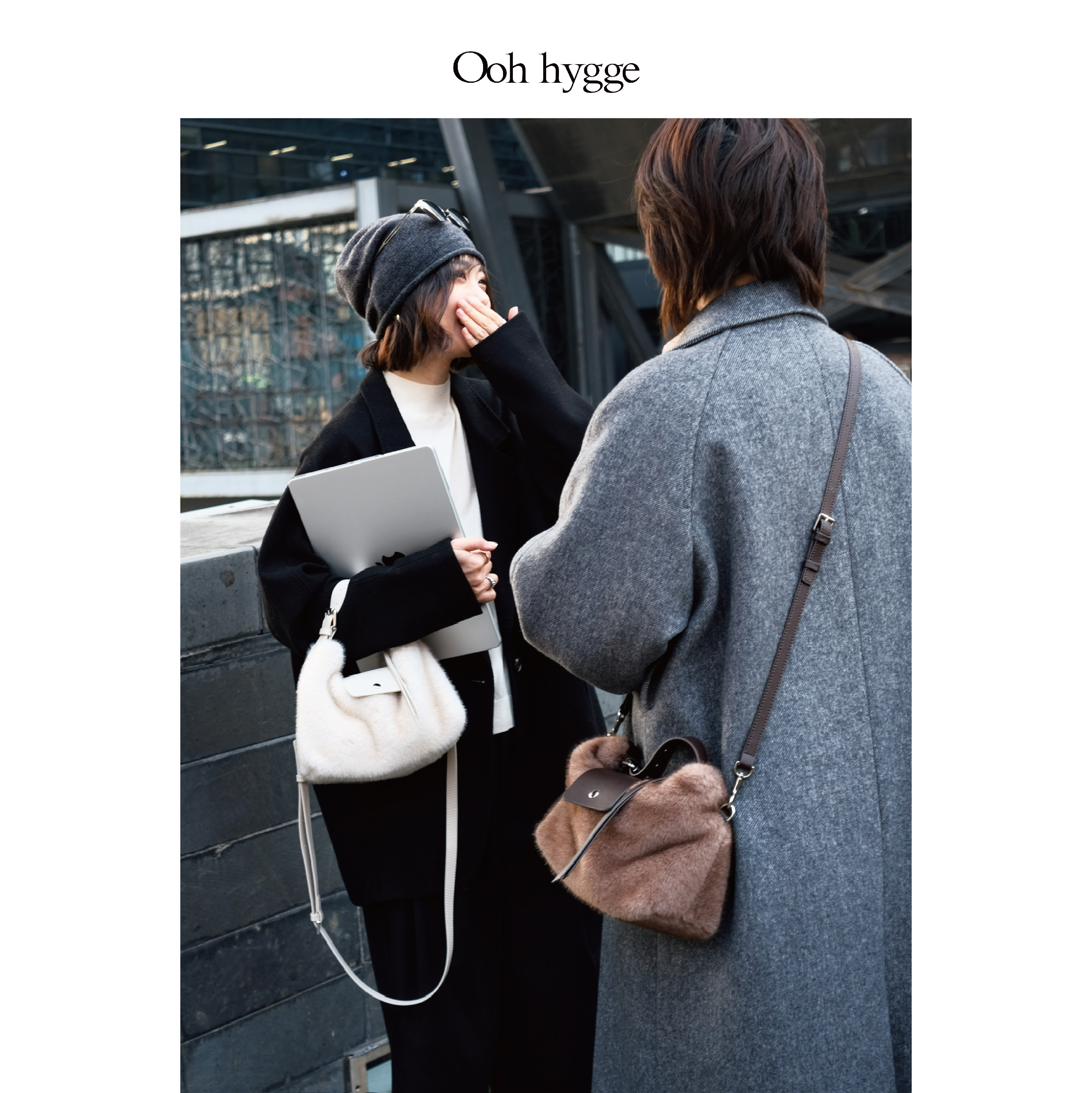 OohhyggeFluffy Mini bag 懒懒包环保皮草手拎斜挎饭盒包