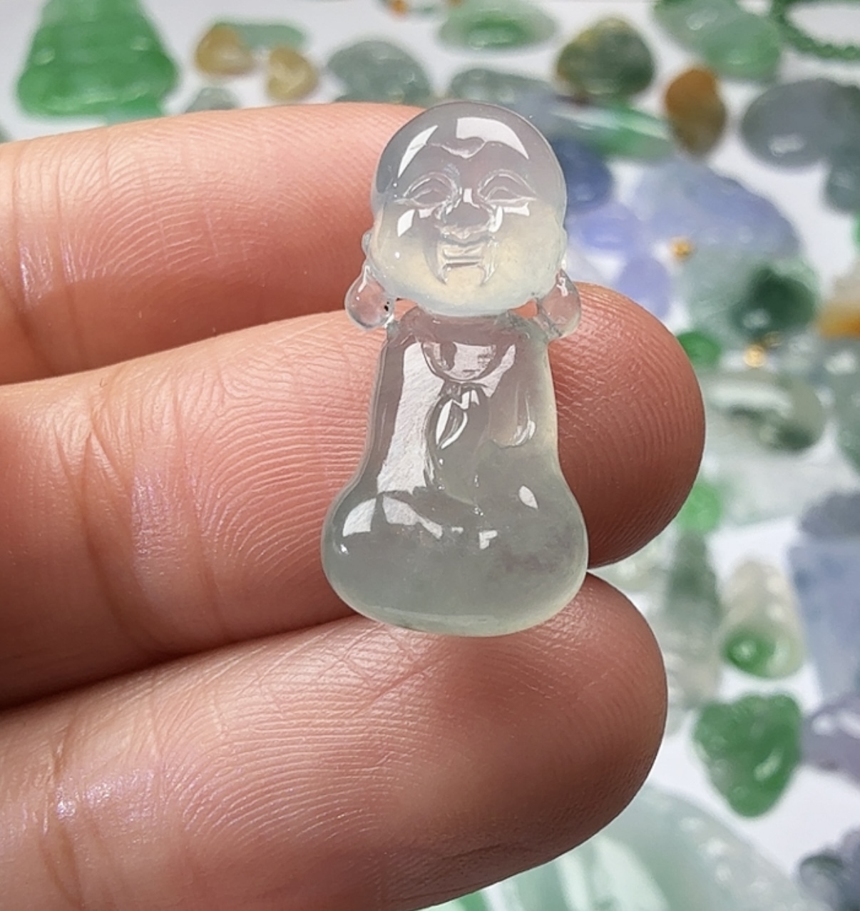 天然缅甸翡翠小沙尼