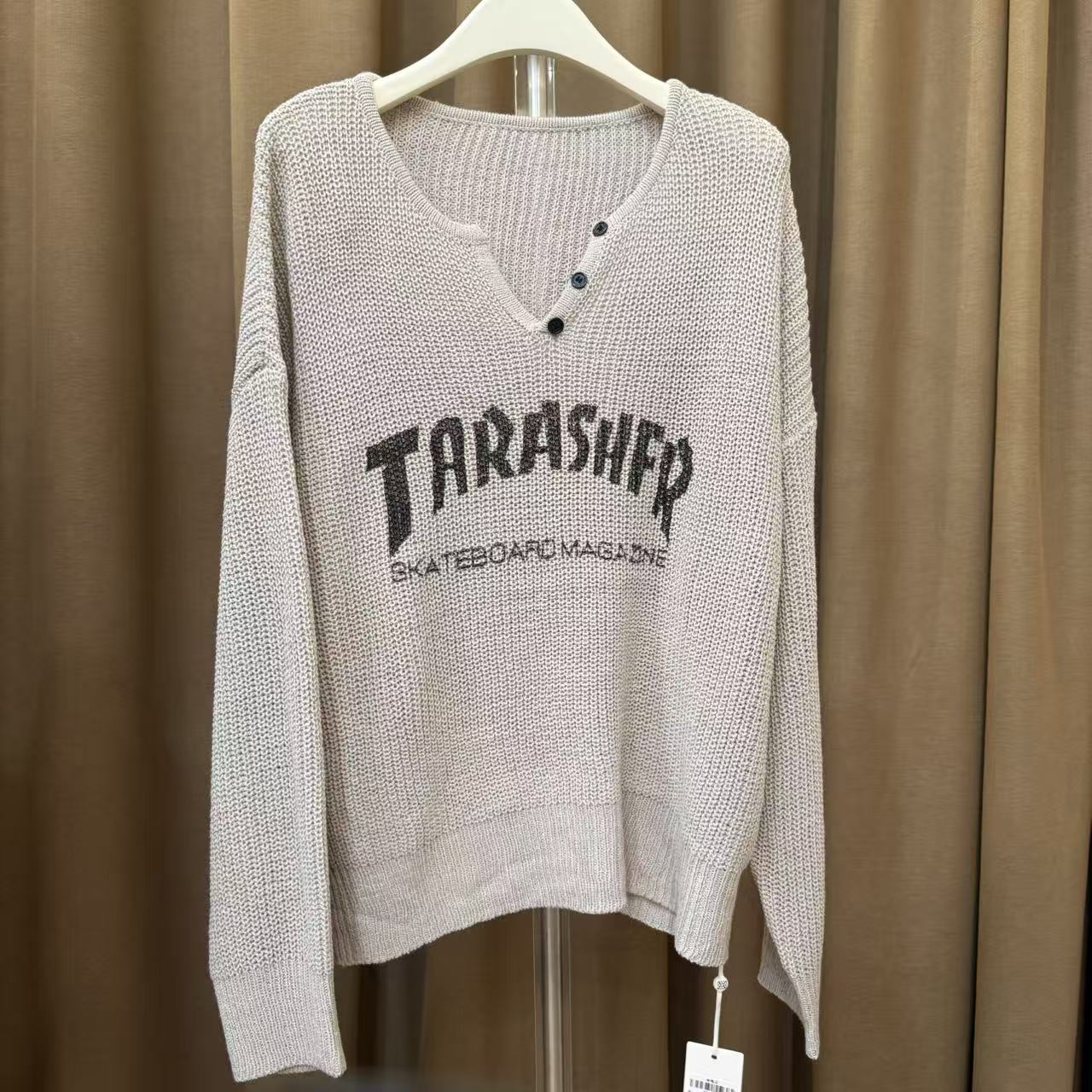 【简一一专属】针织慵懒风毛针织衫春季宽松显瘦J227