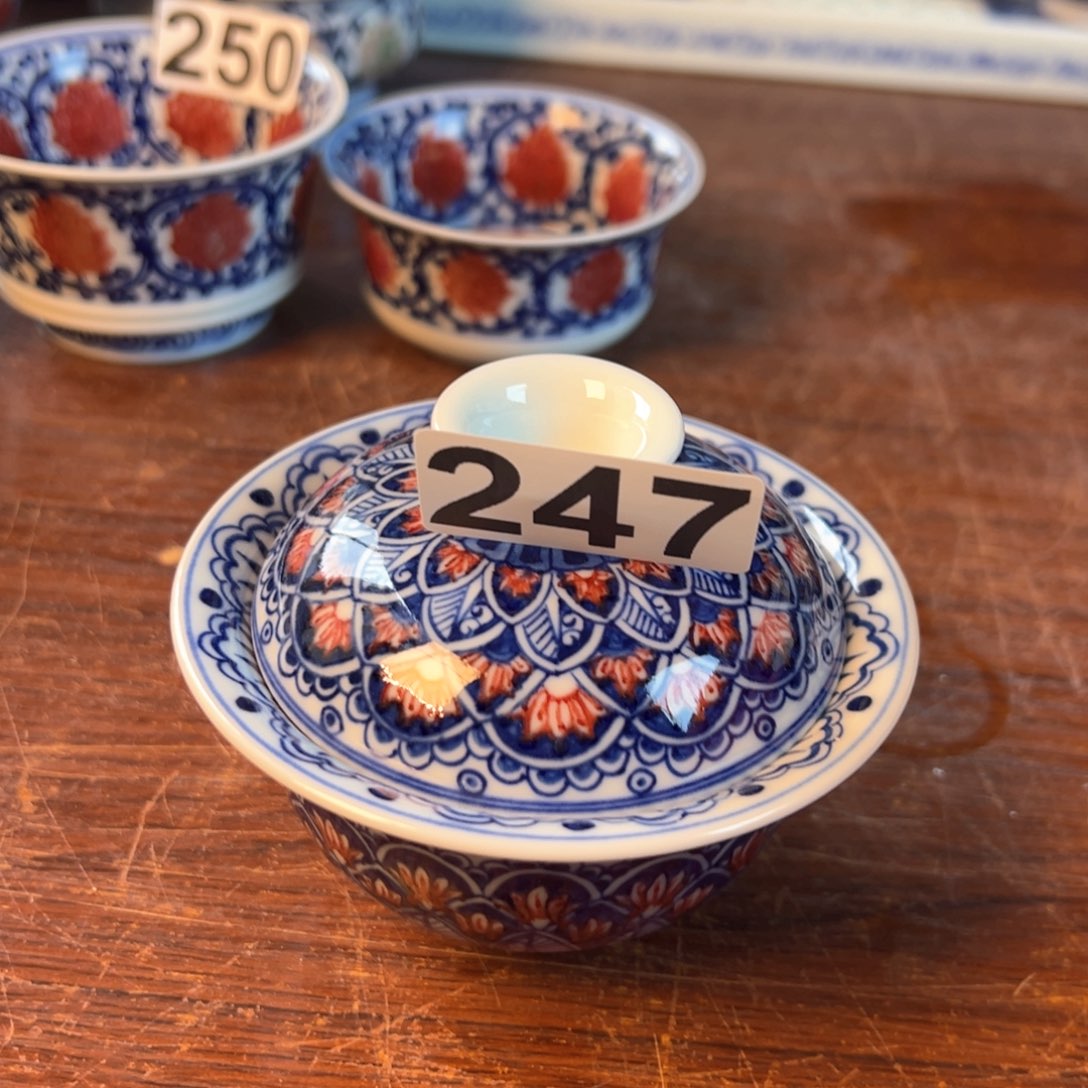 杯龙****茶青花釉里红原矿