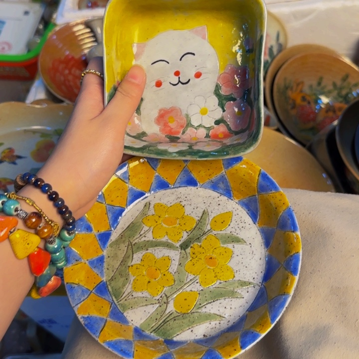 瓷片景德镇陶瓷手工手绘