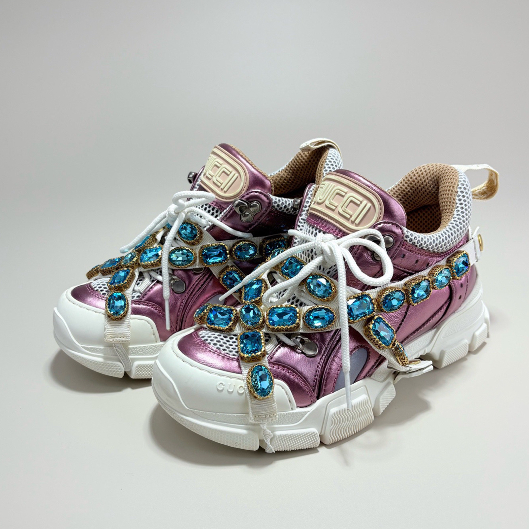 95新 GUCCI/古驰 GUCCI古驰水钻老爹鞋 37码 95新13749