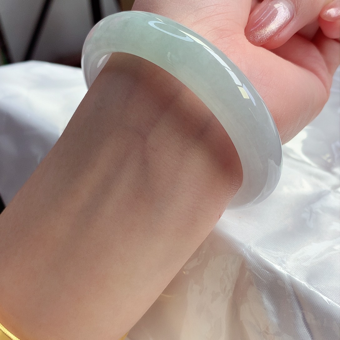 翡翠手镯未镶嵌天然A货翡翠55/56