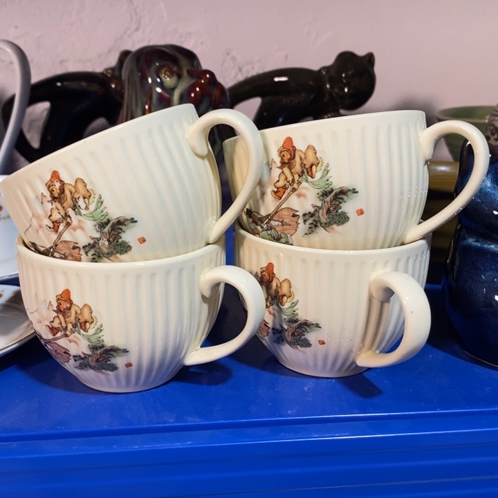 瓷片一厂象牙瓷三打茶杯四个