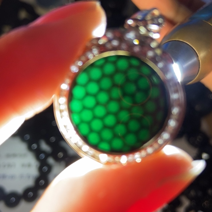 翡翠银S925镶嵌颈饰墨翠