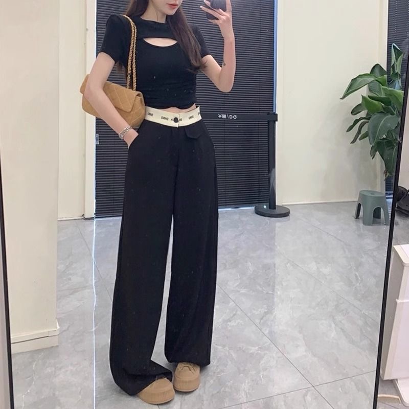 新款大码5284-8早春穿搭韩版休闲时尚洋气百搭直筒裤