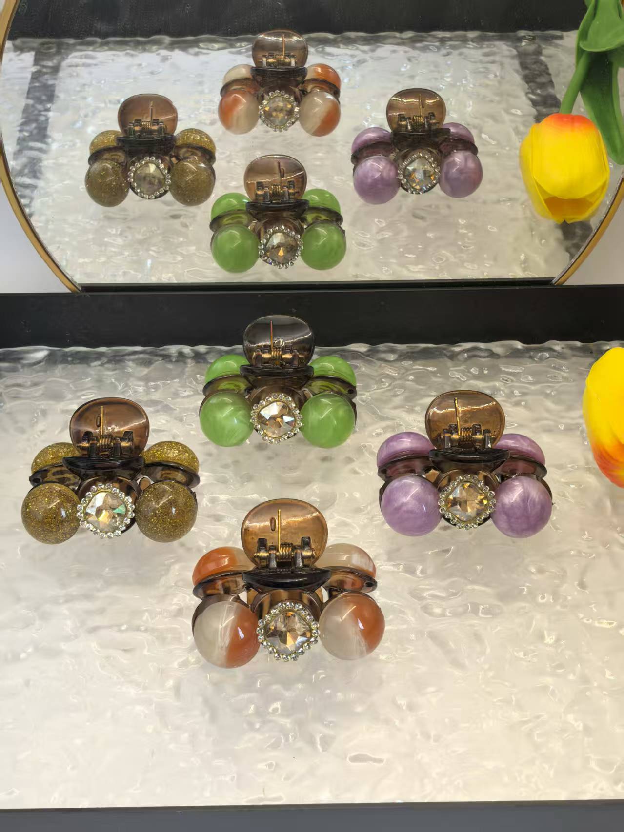 诗泊雅 抓夹边夹鲨鱼夹复古港风日韩法式女百搭发夹头饰