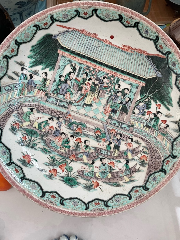 五彩人物大大盘盘陶瓷
