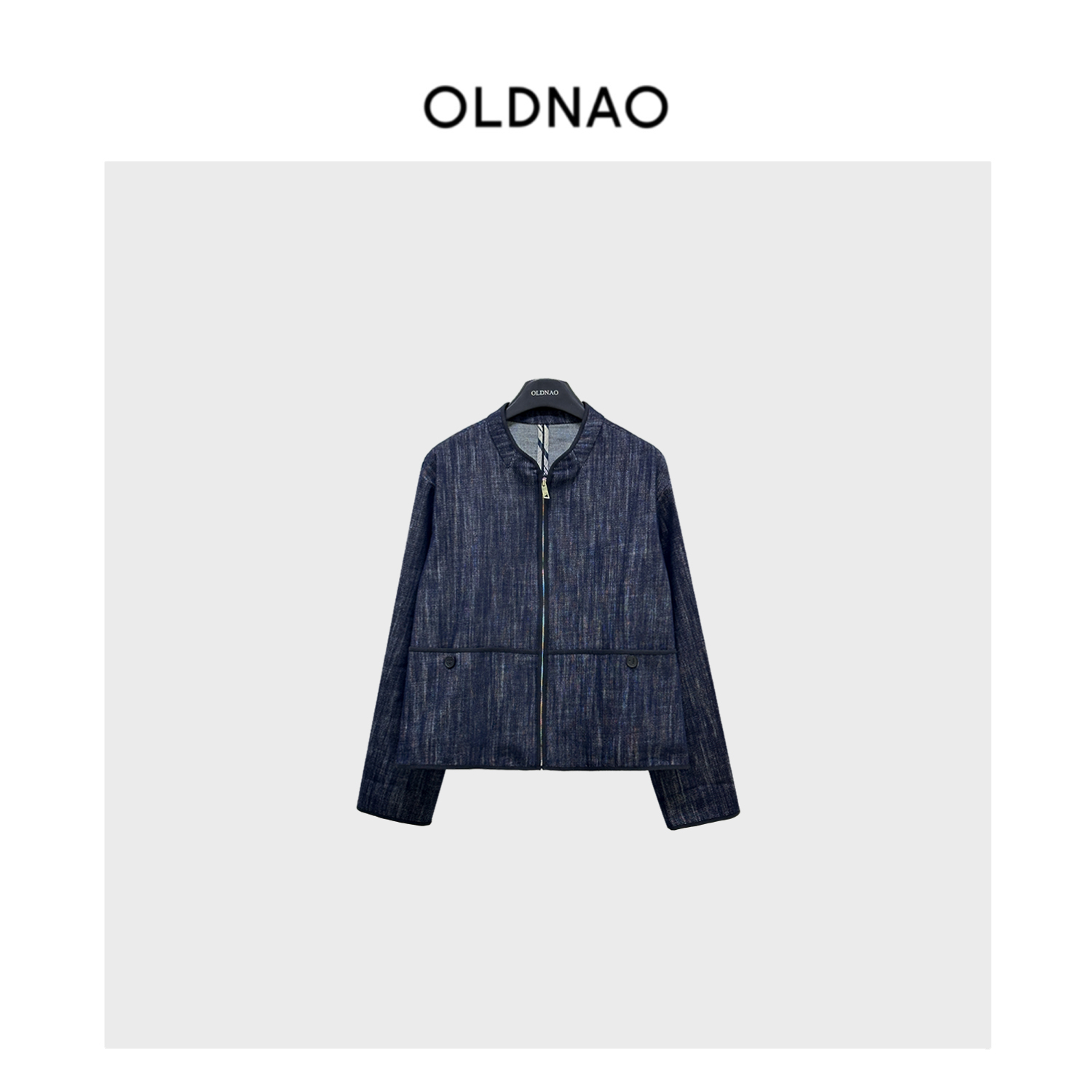 【OLDNAO】品牌订单线丹宁牛仔立领外套-ON-5139a