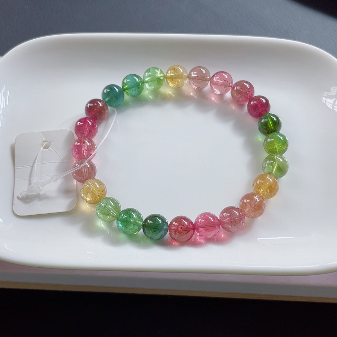 未镶嵌手链碧玺8.2mm左右