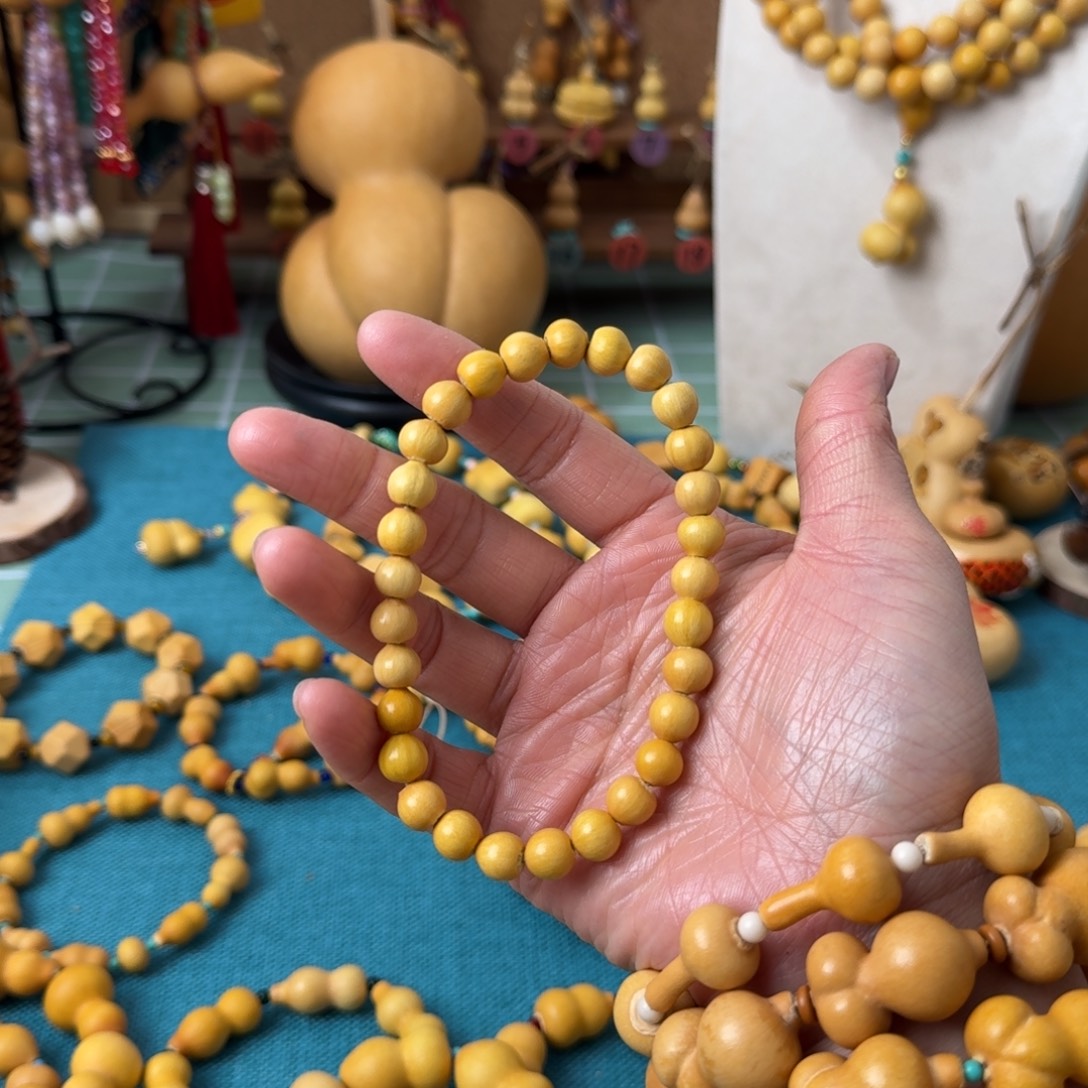 石英石纯铜葫芦手串